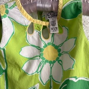 Lilly Pulitzer Lime and Yellow Floral Dress
